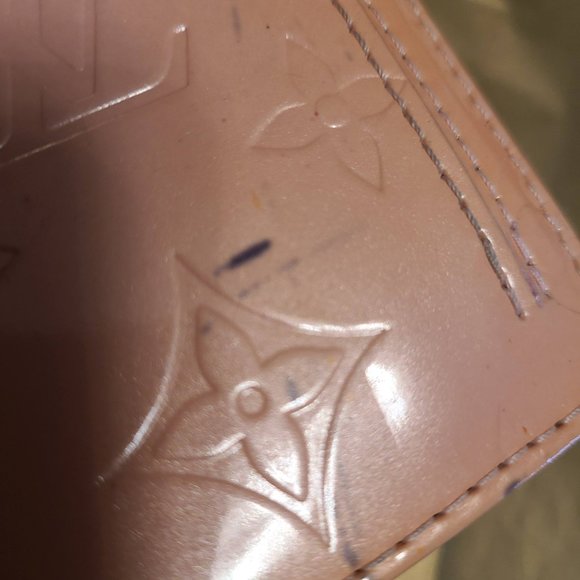 LOUIS VUITTON VINTAGE PINK PURSE WITH MONOGRAMS NEEDS RESTORATION. - Picture 6 of 16